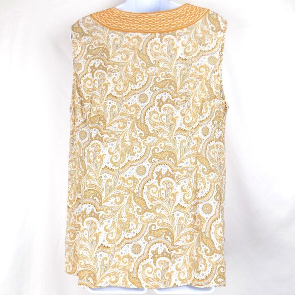 Saint Tropez West Linen Top 1X Embroidery Boho Capsule Mod (BUNDLE PRICE $5) - Picture 2 of 5